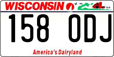 WI license plate 158ODJ