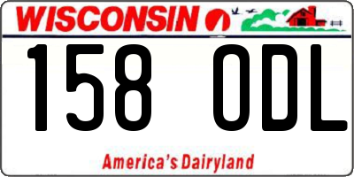 WI license plate 158ODL