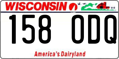 WI license plate 158ODQ