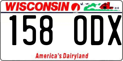 WI license plate 158ODX