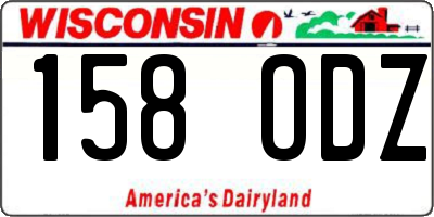 WI license plate 158ODZ