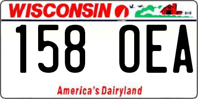 WI license plate 158OEA