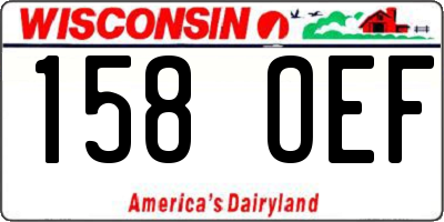 WI license plate 158OEF