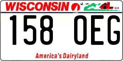 WI license plate 158OEG