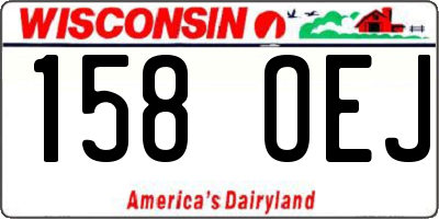 WI license plate 158OEJ