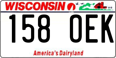 WI license plate 158OEK