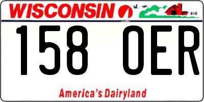 WI license plate 158OER