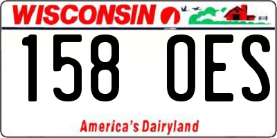 WI license plate 158OES