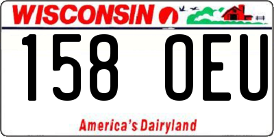 WI license plate 158OEU