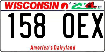 WI license plate 158OEX