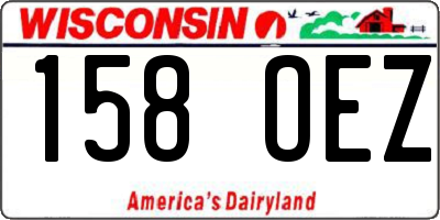 WI license plate 158OEZ