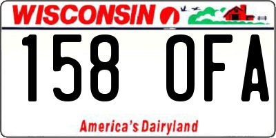 WI license plate 158OFA