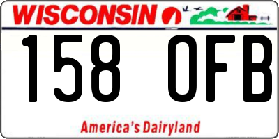 WI license plate 158OFB