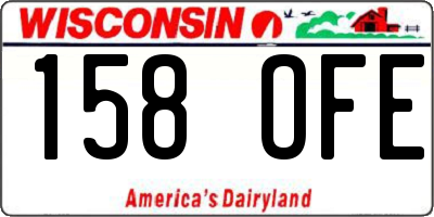 WI license plate 158OFE