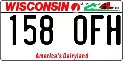 WI license plate 158OFH