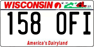 WI license plate 158OFI
