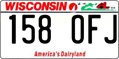 WI license plate 158OFJ