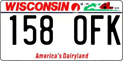 WI license plate 158OFK