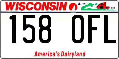 WI license plate 158OFL