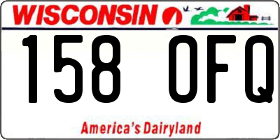 WI license plate 158OFQ