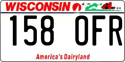 WI license plate 158OFR
