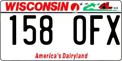 WI license plate 158OFX