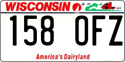 WI license plate 158OFZ