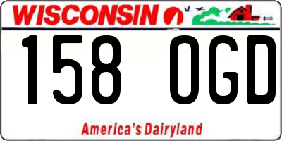 WI license plate 158OGD