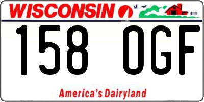 WI license plate 158OGF