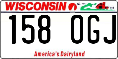 WI license plate 158OGJ