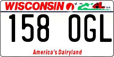 WI license plate 158OGL