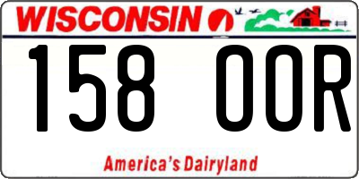 WI license plate 158OOR