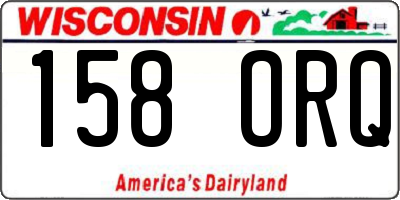 WI license plate 158ORQ