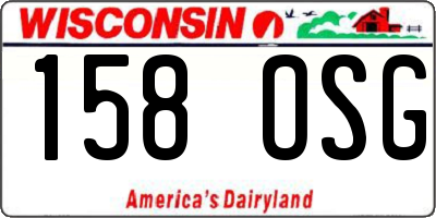 WI license plate 158OSG