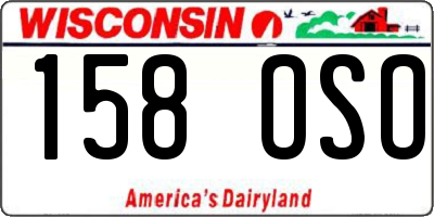WI license plate 158OSO