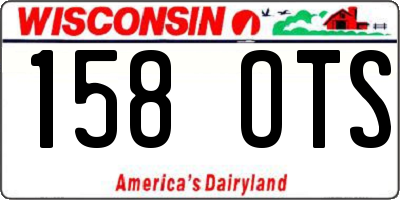 WI license plate 158OTS