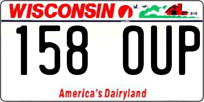 WI license plate 158OUP