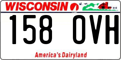 WI license plate 158OVH