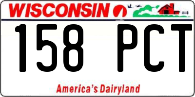 WI license plate 158PCT