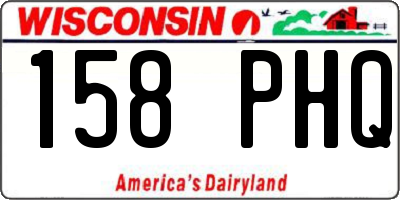 WI license plate 158PHQ