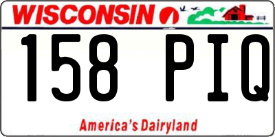 WI license plate 158PIQ