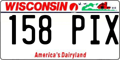 WI license plate 158PIX