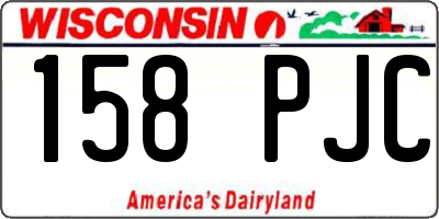 WI license plate 158PJC