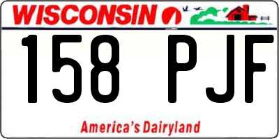 WI license plate 158PJF
