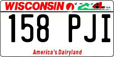 WI license plate 158PJI