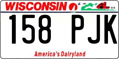 WI license plate 158PJK