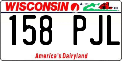 WI license plate 158PJL