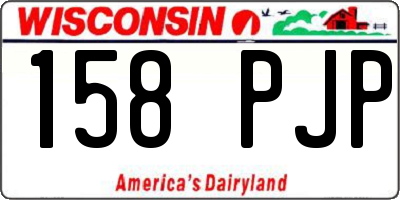 WI license plate 158PJP