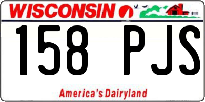 WI license plate 158PJS