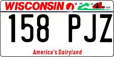 WI license plate 158PJZ